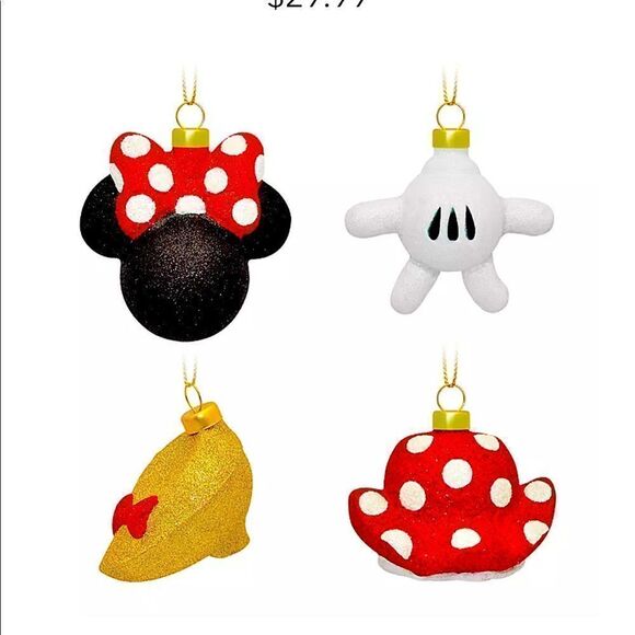 NIB DISNEY PARKS MINNIE ORNAMENT SET (4) - Picture 1 of 4